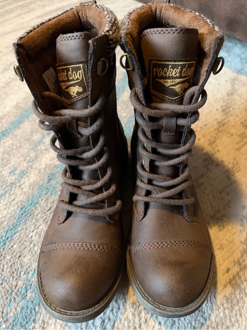 Rocket Dog Women's Size 6 Brown Lace-Up Boots